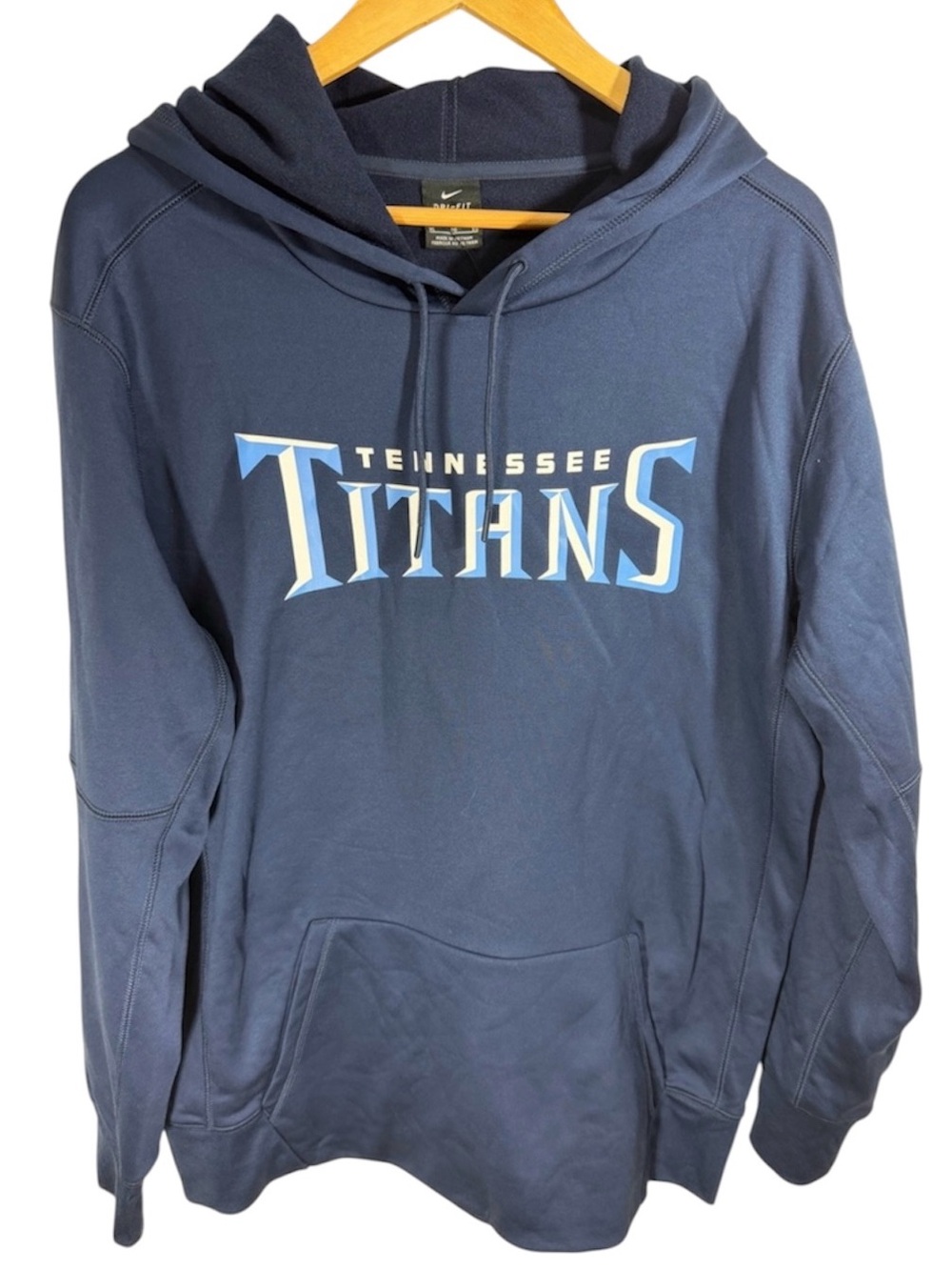 Nike Tennessee Titans Hoodie Mens XL Dri-FIT NFL Pullover Sweatshirt NWT Blue